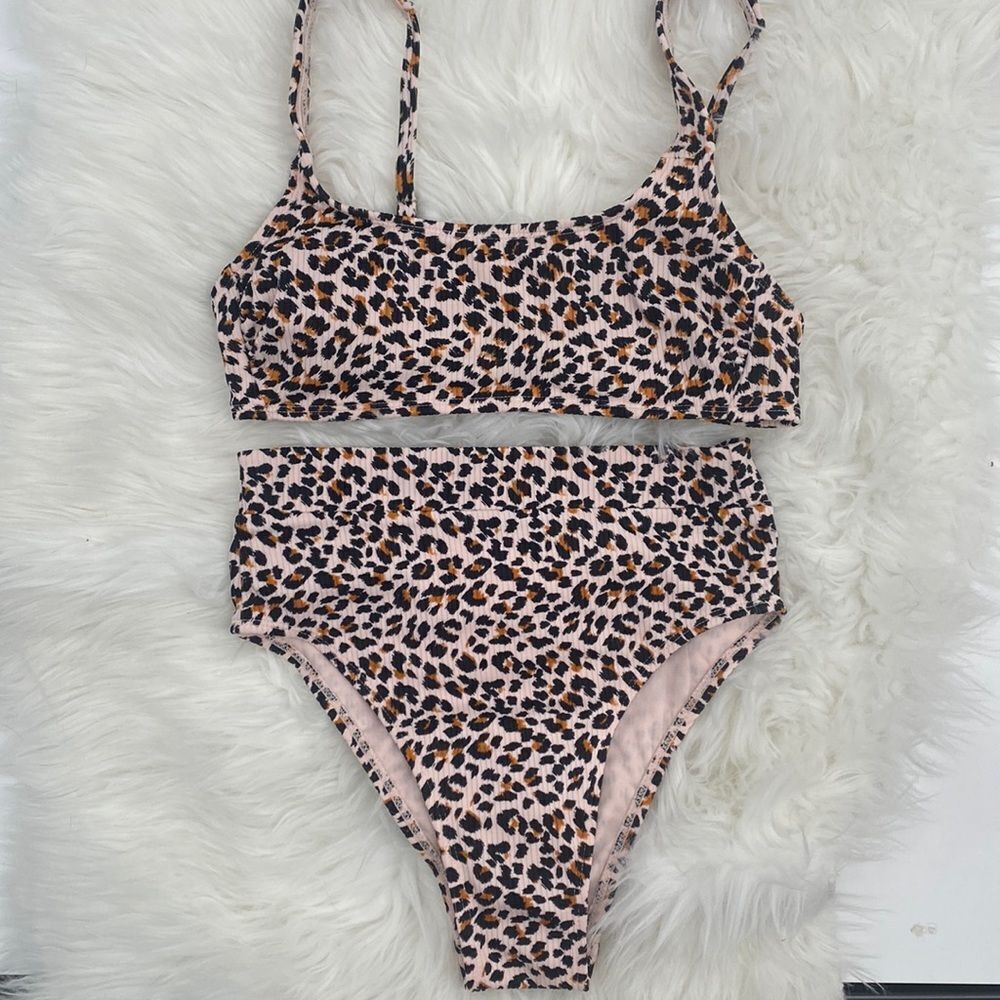 Xhilaration Leopard Bikini High Waisted Bottoms S / XS